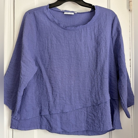 Habitat Tops - Habitat Clothes to Live In Rayon 3/4 Sleeves Layered Front, Size: Medium
